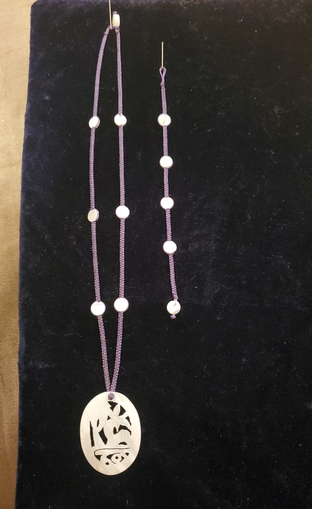 Handmade macrame jewelry set